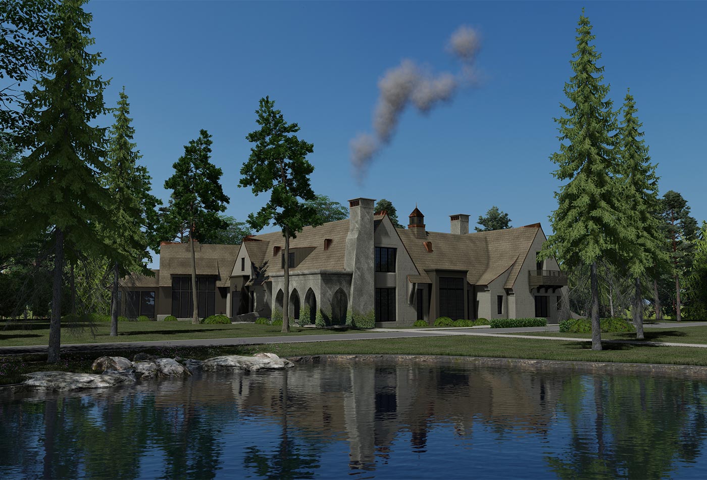 Render of a large house in Nashville