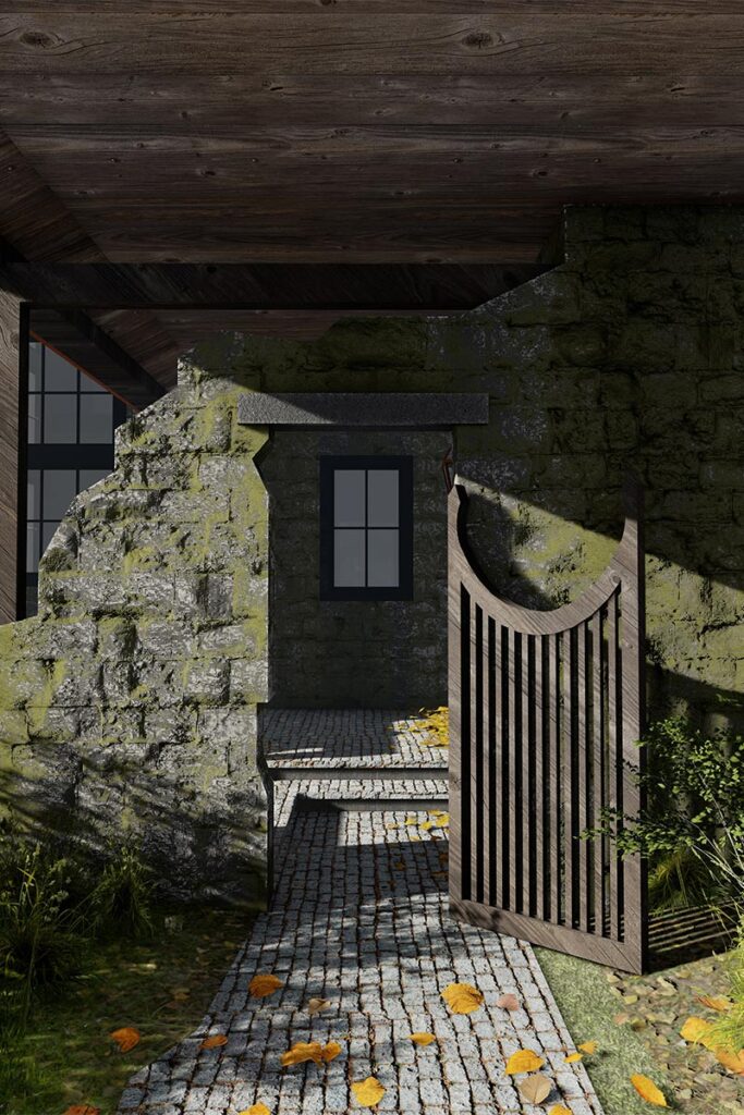 Rendering of a large home in the country